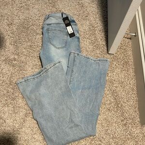 High waisted flare jeans